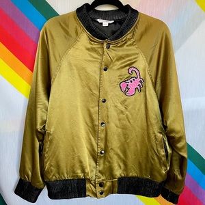 Tuesday Bassen Cruel Scorpion Satin Bomber Jacket